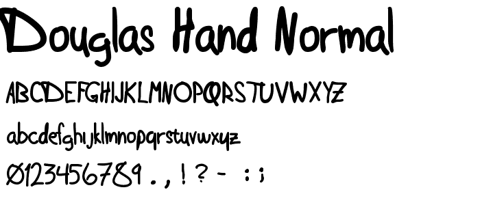 Douglas Hand Normal font